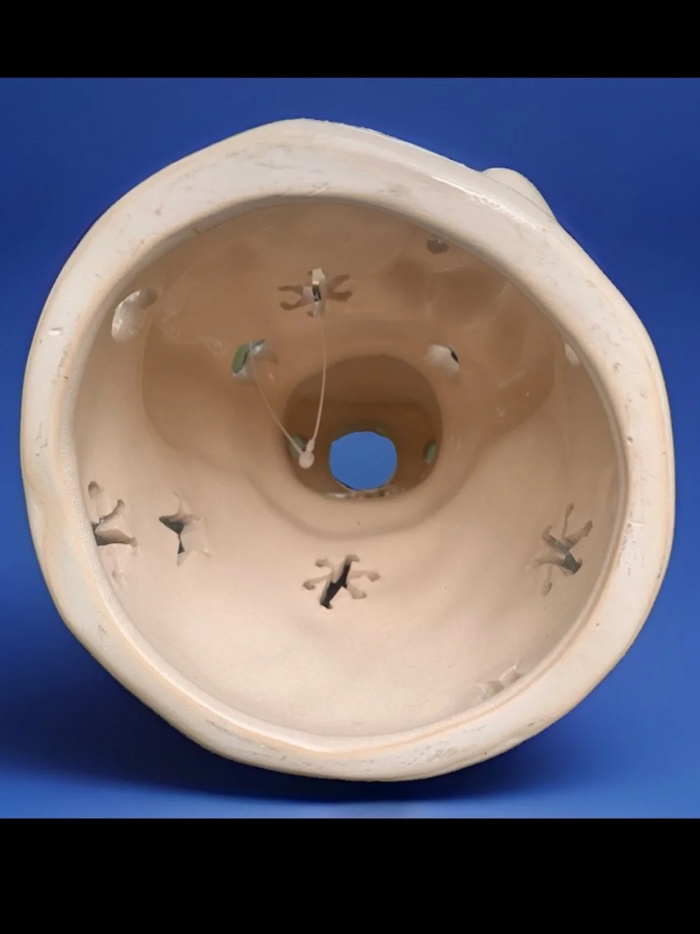 2001 VTG Crazy Mountain Ceramic Snowman Votive Candle Holder With Original Tags